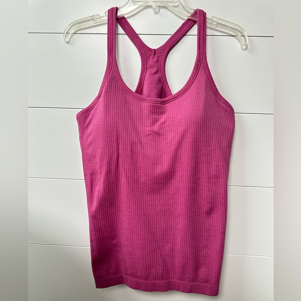 Lululemon Ebb to street tank top light support B/C cup shelf bra tank pink